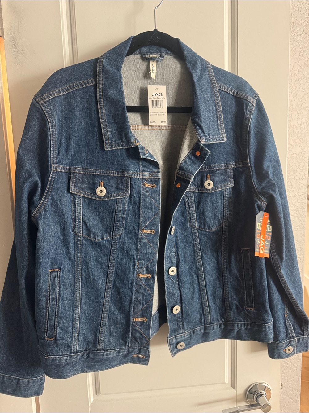 Jag Jeans Dark Blue Denim Jacket with Button Front